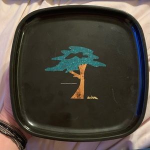 Vintage Couroc Artisan Tray Monterey Cypress S.F.B. Morse 1966 Inlaid Wood